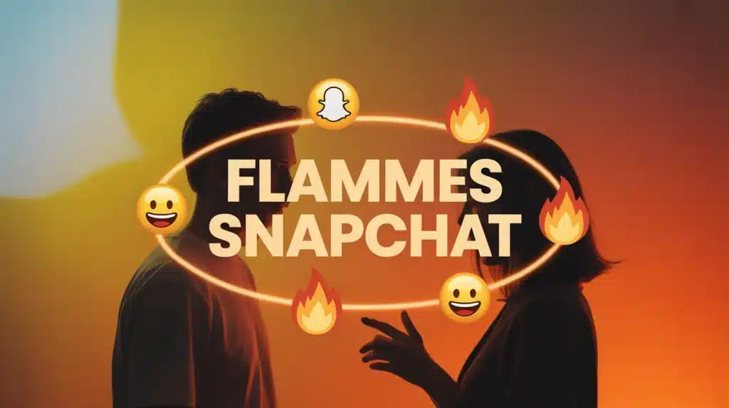 Illustration flammes Snapchat engagement social numérique dynamique