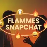Illustration flammes Snapchat engagement social numérique dynamique