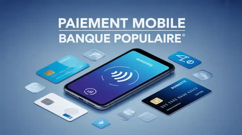 Smartphone avec paiement mobile Banque Populaire sécurisé