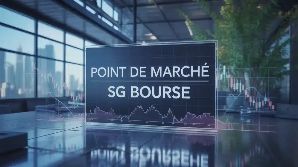 Tableau de bord financier point de marché SG Bourse avec graphiques