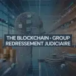 Illustration vectorielle The Blockchain Group redressement judiciaire