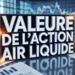 Illustration vectorielle valeur de l action Air Liquide investissement bourse