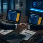 Dirigeants PME choisissant entreprise informatique