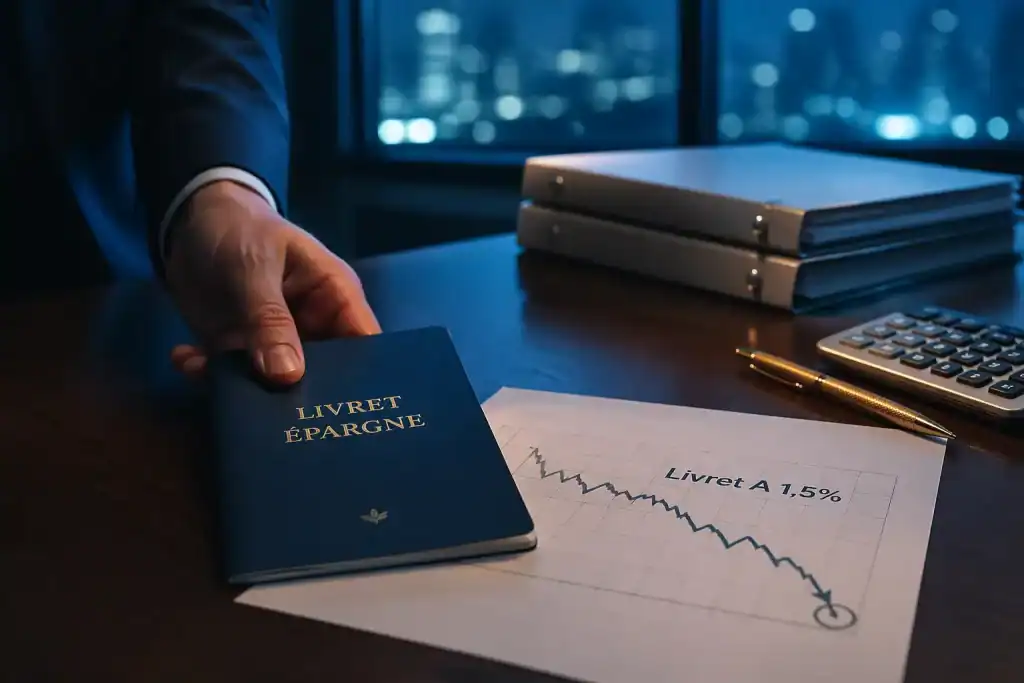 Rendement Livret A février 2026 graphique baisse