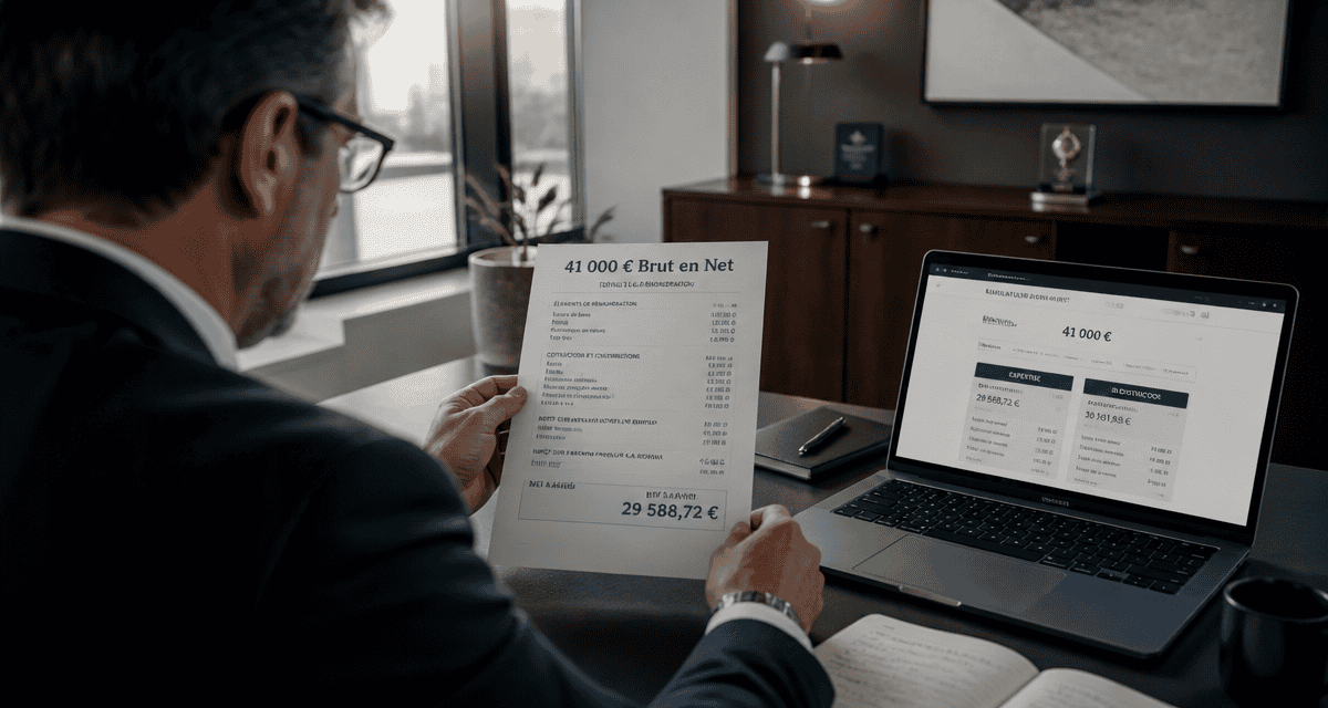 41000 brut en net fiche de paie