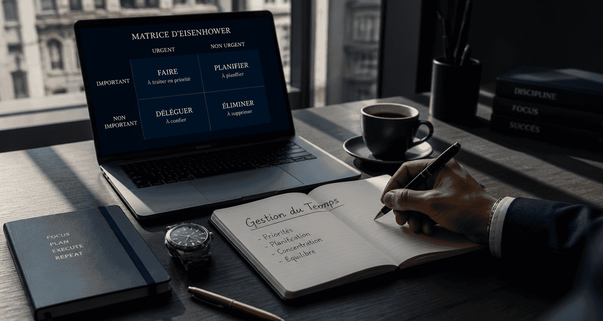 5 principes de la gestion du temps sur carnet au bureau