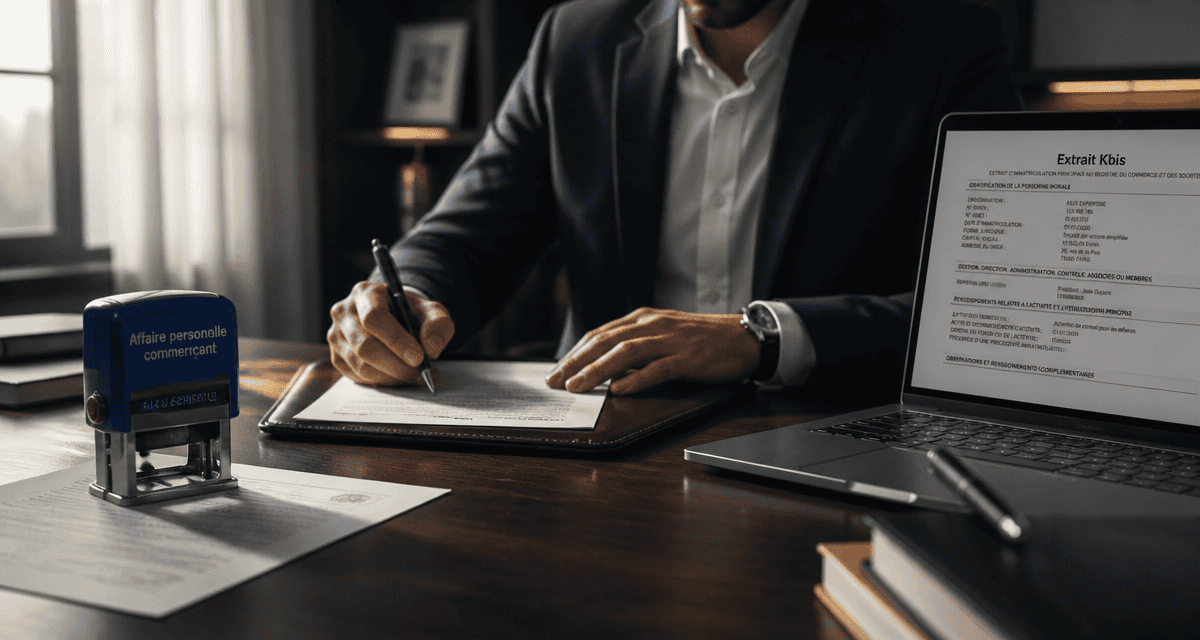 affaire personnelle commerçant signature bureau