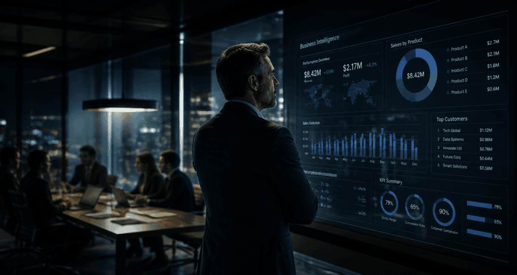 business intelligence business intelligence business intelligence dirigeant analyse écran