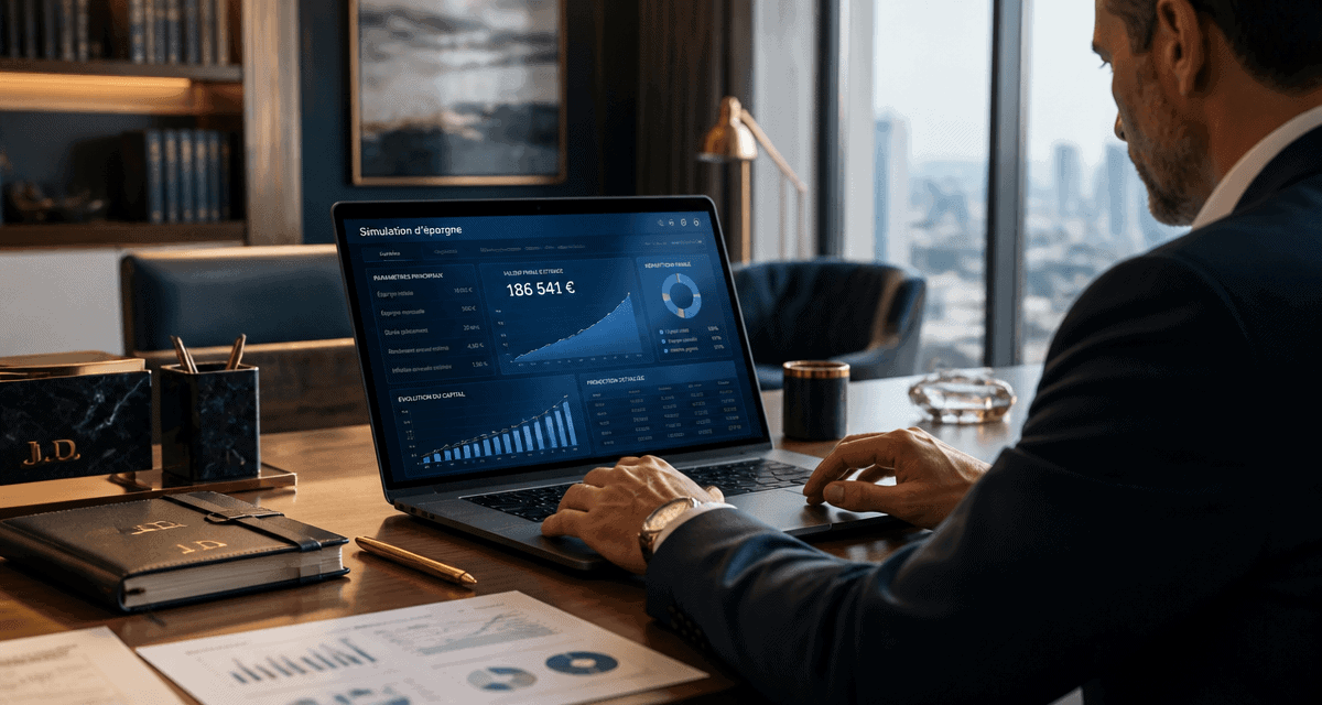 epargne simulation tableau financier moderne