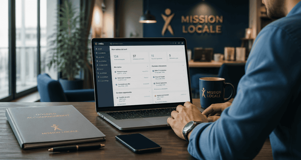 i milo interface sur ordinateur en mission locale