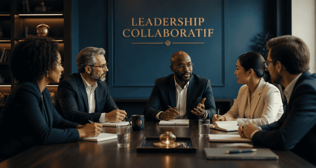 cadres en discussion leadership collaboratif