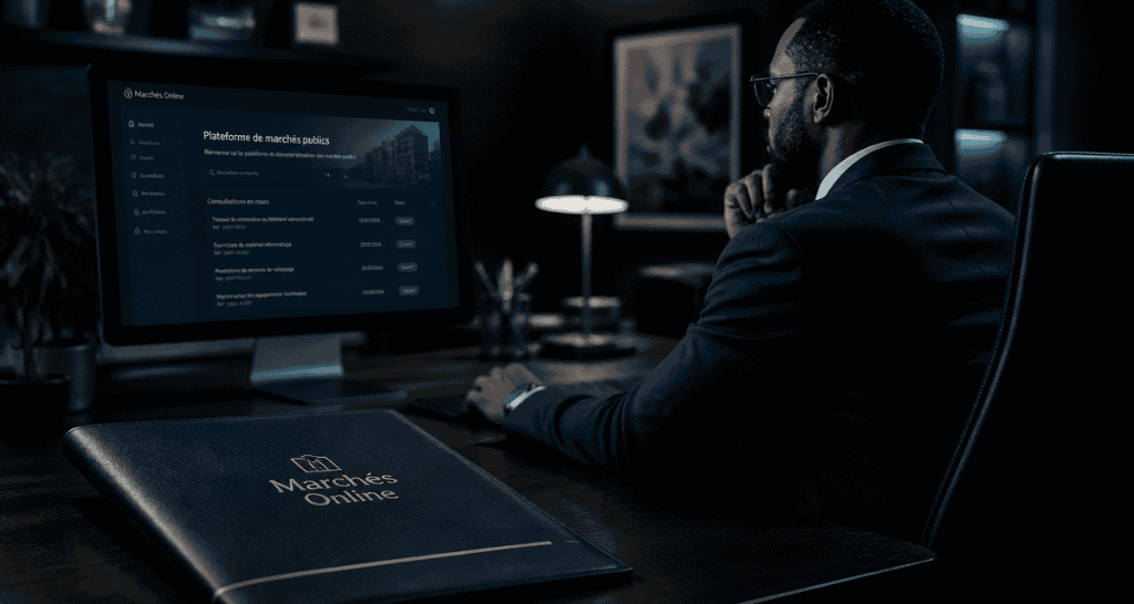 Marchés online sur écran au bureau