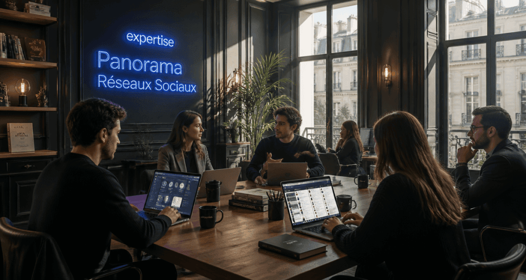 reseau sociaux liste professionnels autour table
