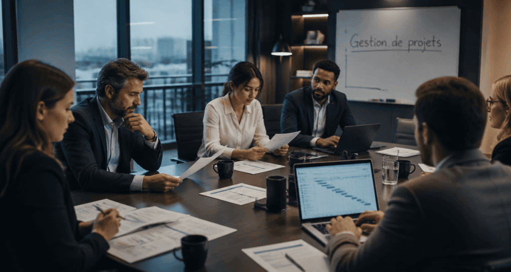 Formation gestion de projets équipe en réunion