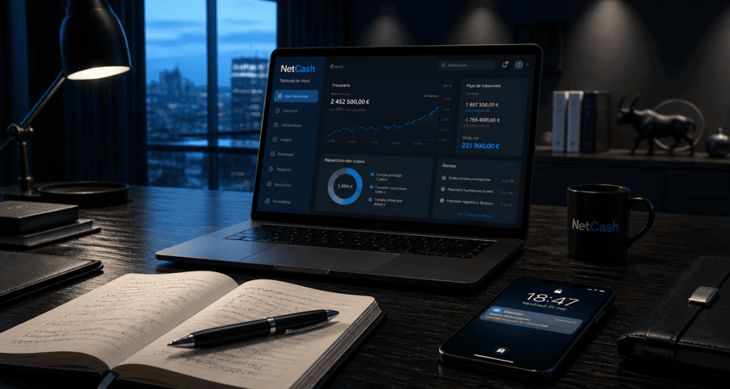 netcash tableau de bord trésorerie automatisée