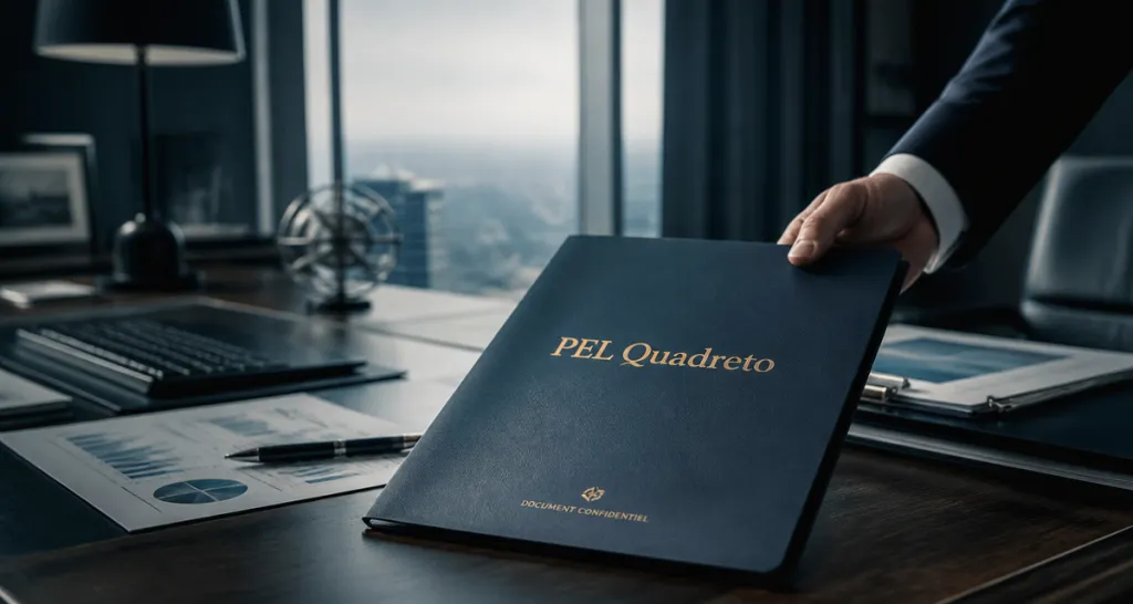 pel quadreto dossier sur bureau élégant