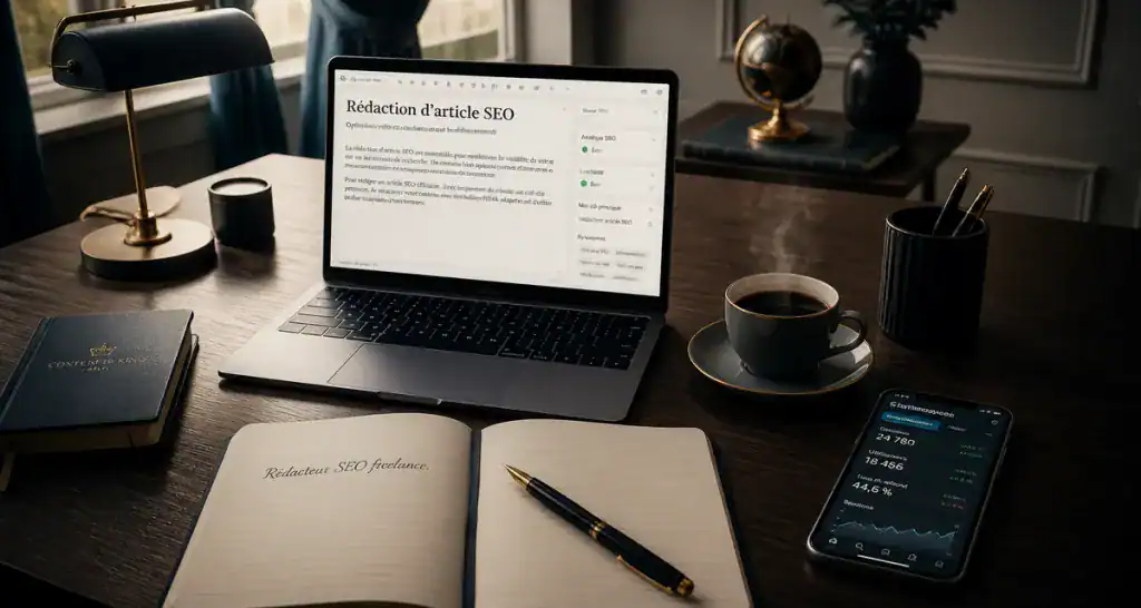 bureau rédacteur web seo freelance en action