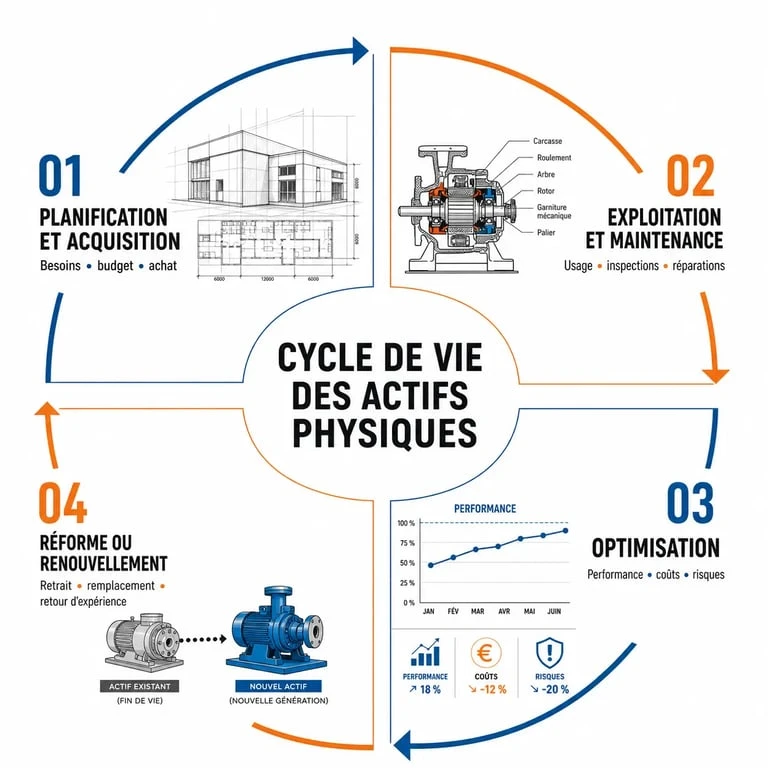 Cycle de vie des actifs dans une stratégie Enterprise Asset Management