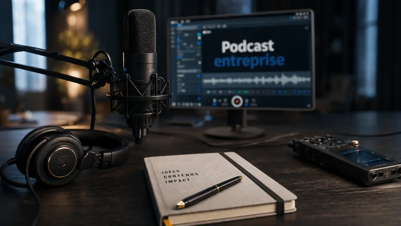 Podcast entreprise : micro studio audio et expertise entreprise