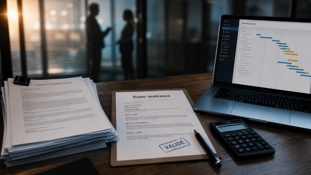 Sous traitance auto entrepreneur : contrats et contrat de sous-traitance sur bureau