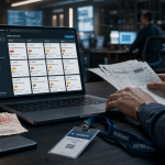 Système de ticketing : laptop et tickets pour prioriser la prise en charge