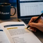 Blog and seo : planning SEO et cluster thématique sur bureau