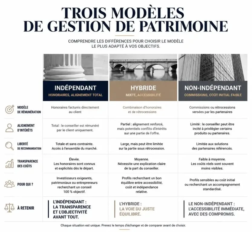 Comparatif des modèles de rémunération des cabinets de gestion de patrimoine en France