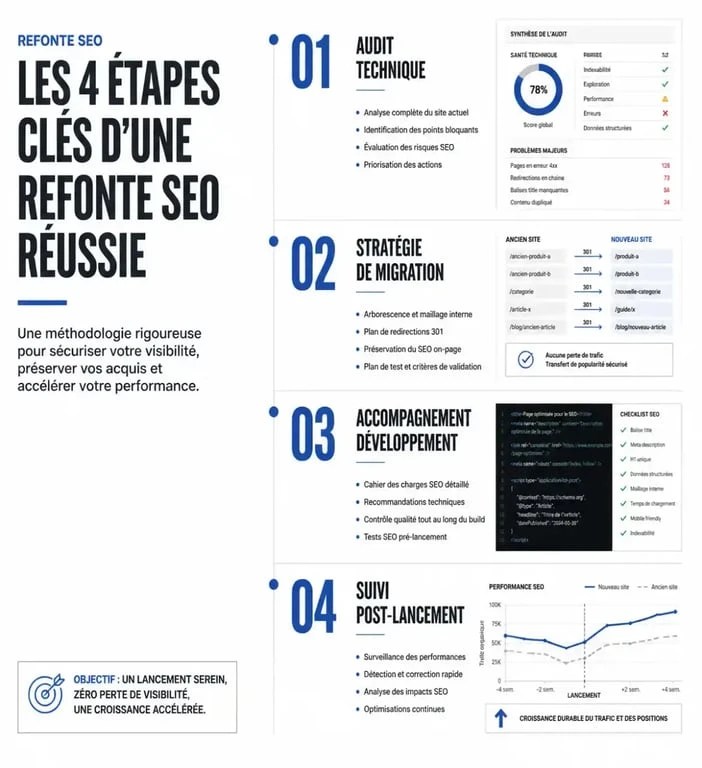 Processus de refonte SEO par une agence spécialisée
