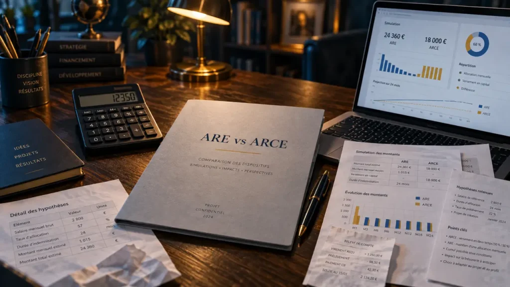ARE ou ARCE pour créer son entreprise : revenu mensuel ou capital immédiat ?