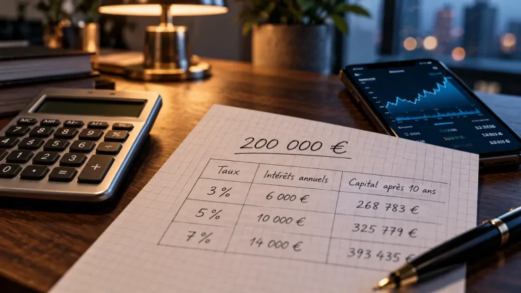 Combien rapporte 200 000 euros placés par mois ? De 500 à 1 166 € brut selon le rendement