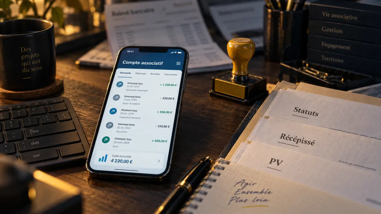 Compte bancaire association en ligne sans bloquer les encaissements