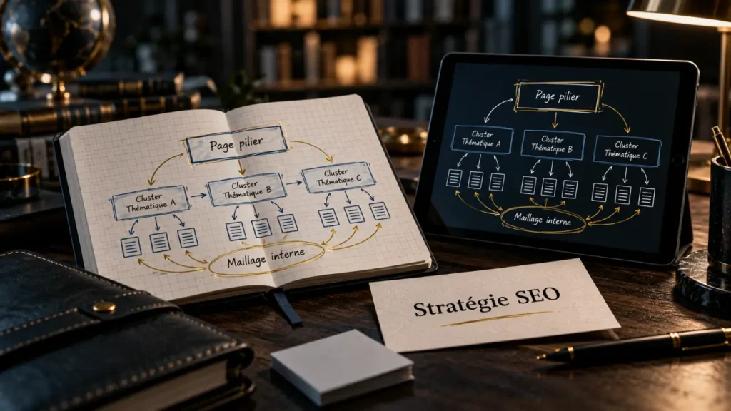 Une stratégie éditoriale SEO relie chaque contenu à une intention de recherche